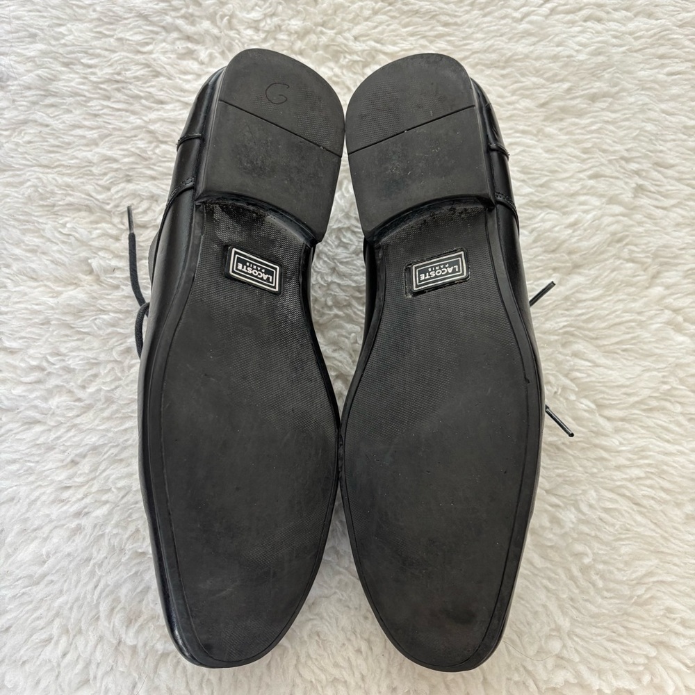 Lacoste Henri CLM Black Leather Derby Lace-Up Shoes size 11 - Picture 12 of 12